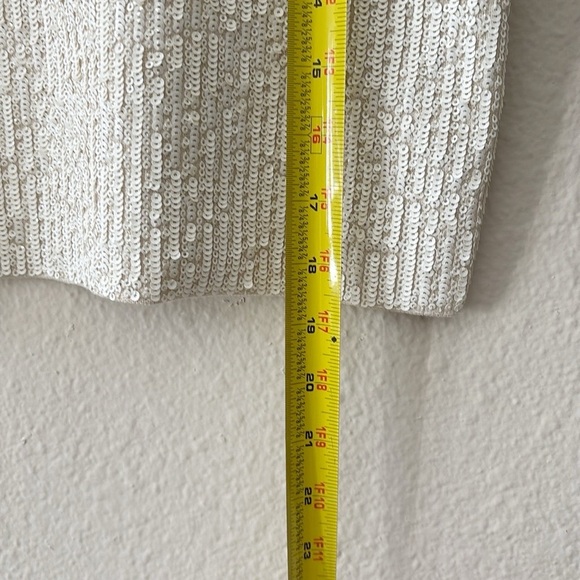 J. Crew Collection sequin halter crop sweater-l tank in beige size XS - Picture 5 of 8